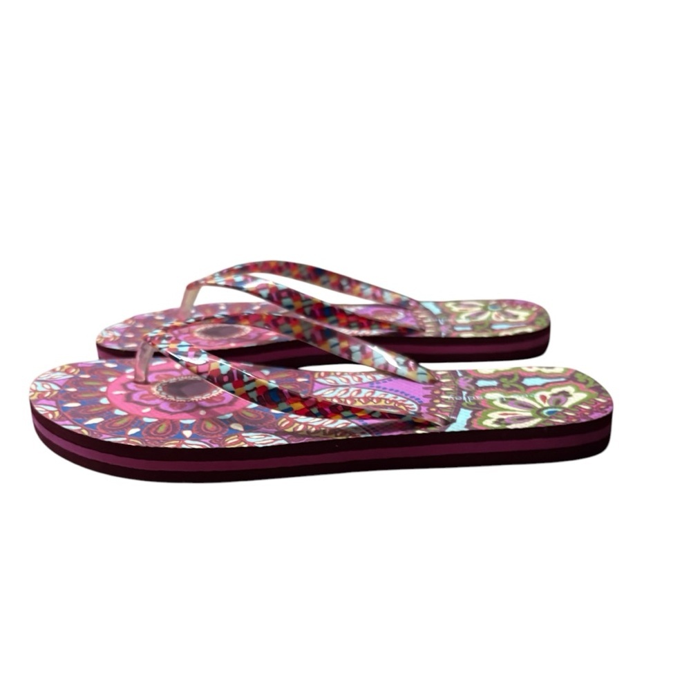 VERA BRADLEY Colorful Flip Flops Size 9/10 -- GORGEOUS POP OF COLOR!!! - Picture 5 of 9